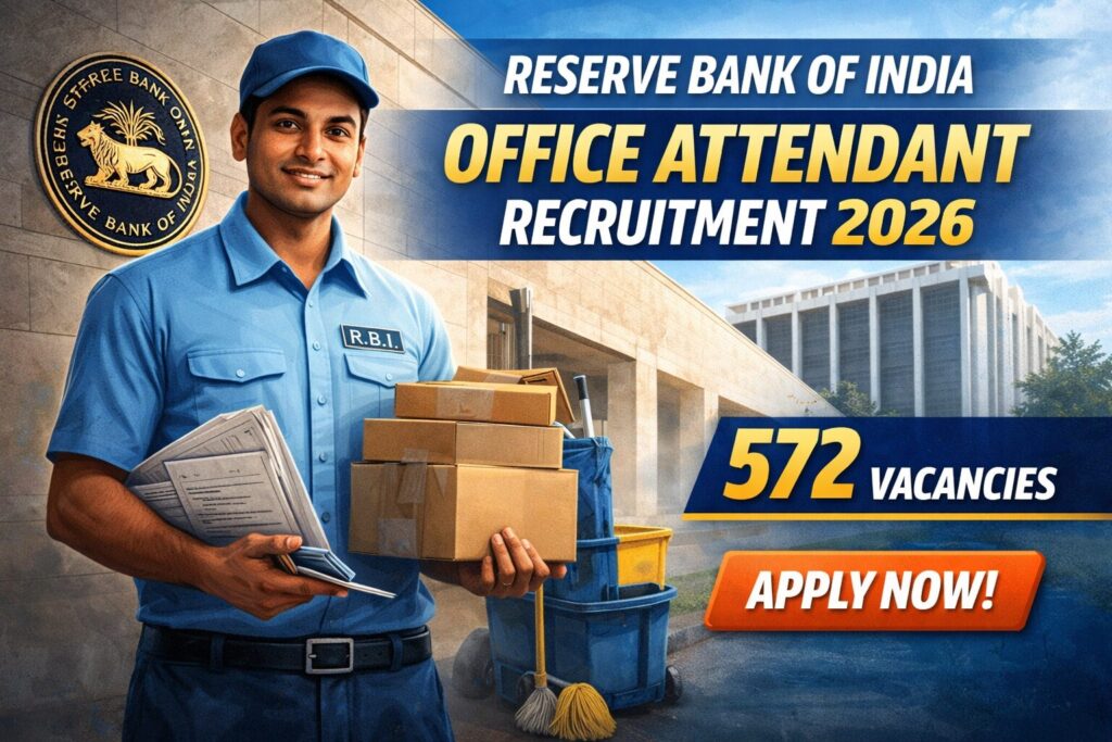 RBI Reserve Bank of India Office Attendant Recruitment 2026