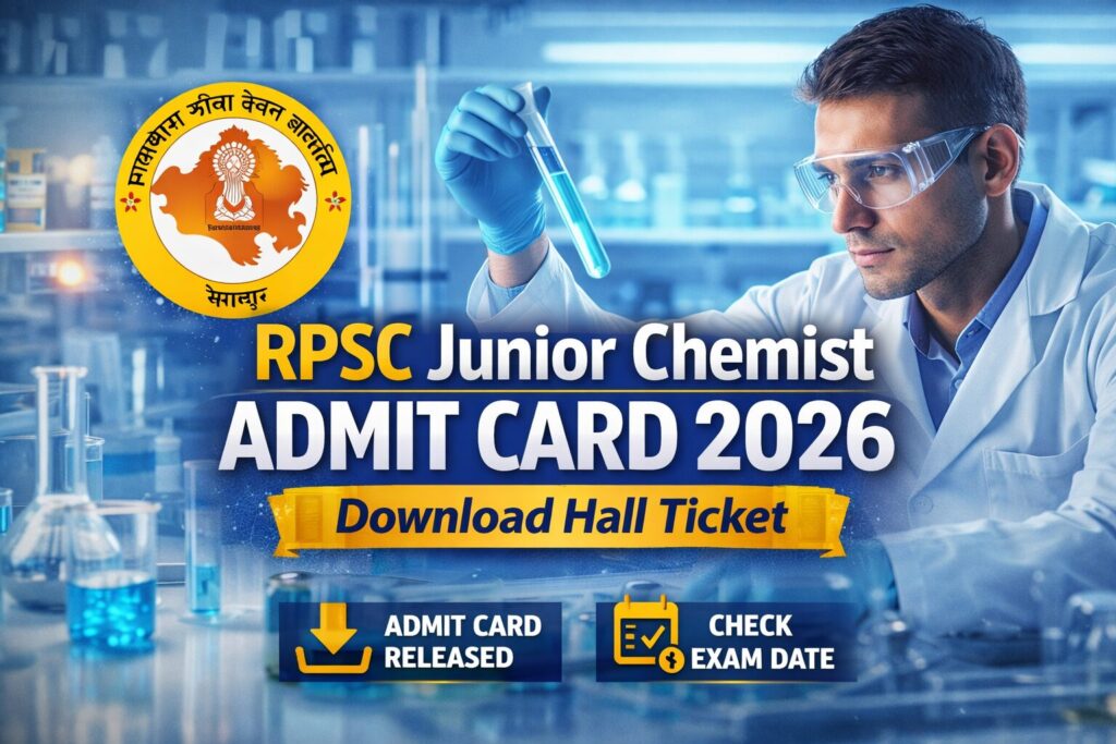 RPSC Junior Chemist Admit Card 2026