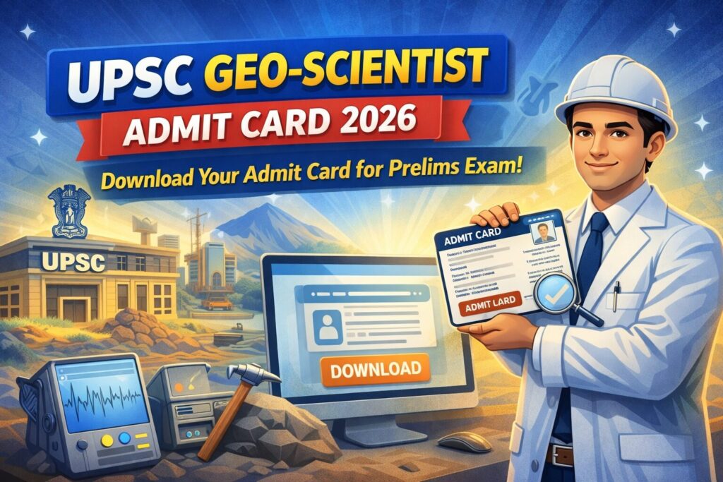 UPSC Geo Scientist Admit Card